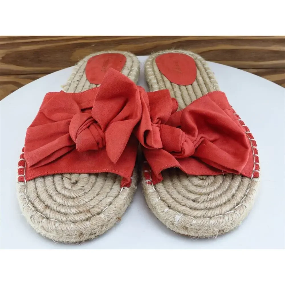FOREVER 21 Size 8.5 Sandal Slide Orange Fabric Women M‎